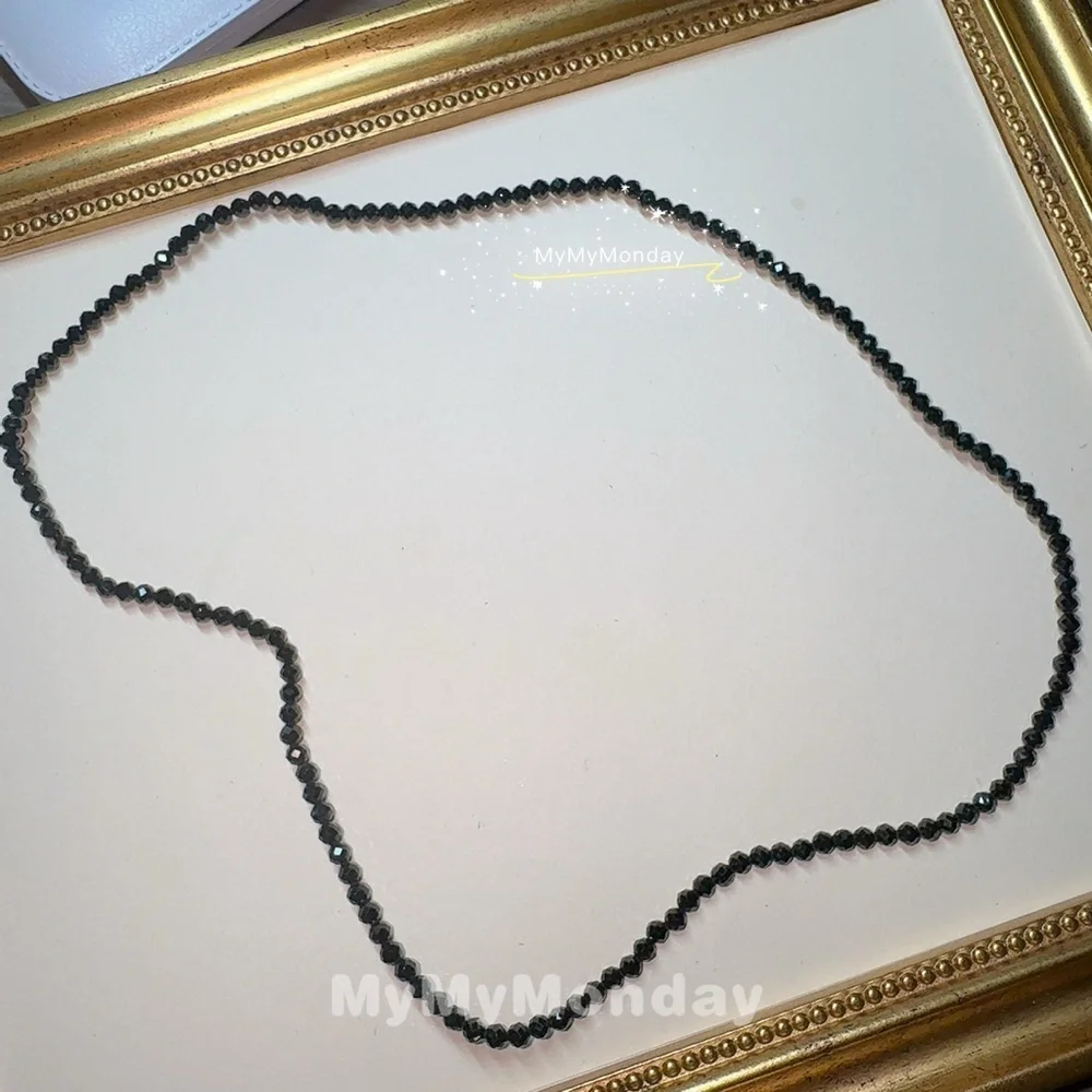 Black Spinel Bracelet / Necklace 3.5mm